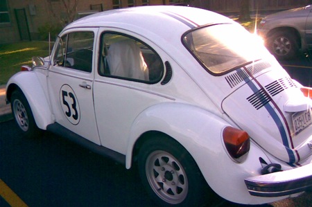 A car that looks like Herbie.